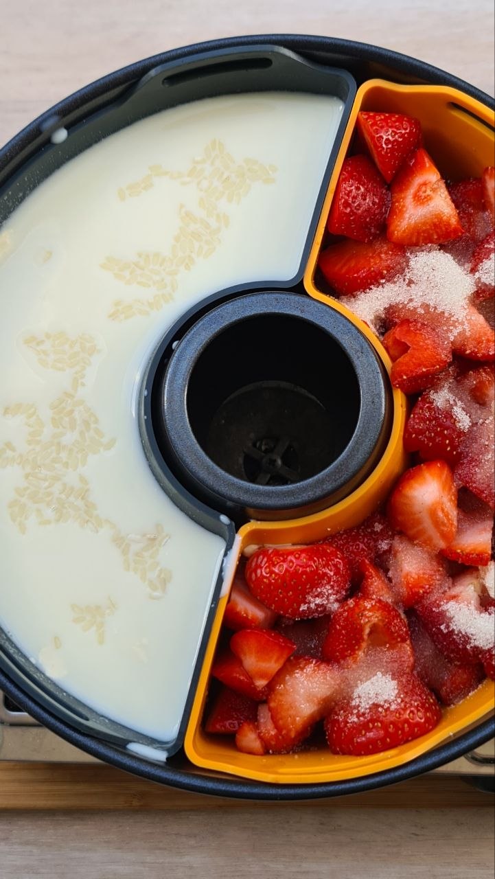 Milchreis mit Erdbeeren