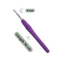 Häkelnadel 5,0 mm - 14 cm Länge - Softgriff